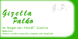 gizella palko business card